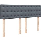 vidaXL Krevet s oprugama i madracem tamnosivi 140x200 cm baršunasti | shoptok.hr
