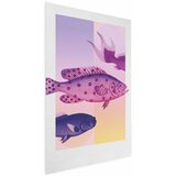  Plakat - Fantastic Fish - artistic illustration of fish on a colorful background 40x60 Bez okvira | shoptok.hr