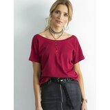 BASIC Feel Good T-shirt-RV-TS-4662.86-burgundy | shoptok.hr