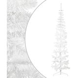  Tanka umjetna polovica božićnog drvca sa stalkom bijela 210 cm | shoptok.hr
