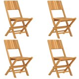 Maison Chic Zložljivi Vrtni Stoli - Stol za vrti 4 kosi 47x61x90 cm trdna tikovina JS2831, (21876420) | Shoptok.si
