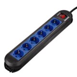 Hama kabl surge 1.5m 6 uticnica crno/plavi Cene