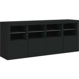  Komoda s LED svjetlima crna 163x37x67 cm | shoptok.hr