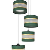  Luster na sajli HELEN 4xE27/15W/230V zelena/zlatna | Eponuda.com