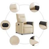  Električni naslonjač od tkanine krem | shoptok.hr