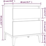  Nočna omarica 2 kosa Sonoma hrast 40x35x50 cm, (20716219) | Shoptok.si