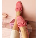 Gemre Pink women's perforated loafers with ornament Mensory | Shoptok.si