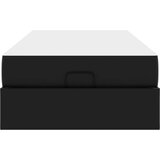  Posteljni okvir z vzmetnico Črna 90 x 190 cm Umetna koža | Shoptok.si