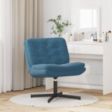 vidaXL stolac za opuštanje s rotacijom plava 63 x 75 x 76 cm baršun | shoptok.hr
