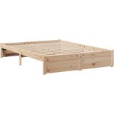 vidaXL Krevet s regalom za knjige bez madraca 150 x 200 cm od borovine | shoptok.hr