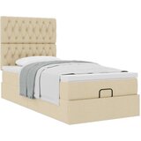 vidaXL otomanski okvir kreveta s madraca krem 90x190cm od tkanine | shoptok.hr