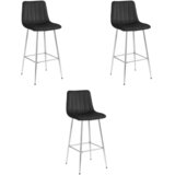  POZZA stolac - crni baršun / kromirane noge x 3 | shoptok.hr