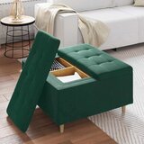  Shranjevalna tabureta Temno zelena 80 x 80 x 45 cm Žamet, (5000208380) | Shoptok.si