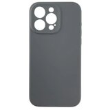 Silikonska SOFT futrola sa zaštitom kamere iPhone 15 Pro Max TAMNO-SIVA
