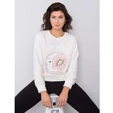 Fashion Hunters White sweatshirt with Trisha print Cene