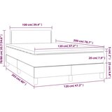 Box spring krevet s madracem tamnoplavi 120 x 200 cm baršunasti | shoptok.hr