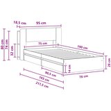  Okvir kreveta s pohranom Crna 75 x 190 cm Konstruirano drvo | shoptok.hr