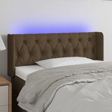  LED uzglavlje tamnosmeđe 93x16x78/88 cm od tkanine | shoptok.hr