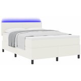  LED Box Spring Krevet s uzglavljem Krema i bijela 160 x 200 cm | shoptok.hr