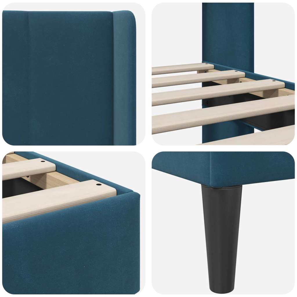  Okvir za krevet s uzglavljem Plava 200 x 200 cm Baršun - Plava 200 x 200 cm | shoptok.hr