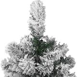 vidaXL Umetno Zložljivo Božično Drevo Zelena in bela 150 cm PVC | Shoptok.si