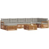  Set vanjskih sofa 8 kom. Prirodna i svijetlo siva | shoptok.hr