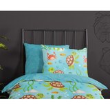 Good Morning Plava pamučna dječja posteljina za krevet za jednu osobu/za produženi krevet 140x220 cm Turtles – | shoptok.hr