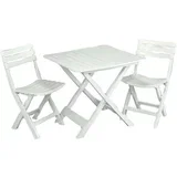 camping set - Sklopivi Set sa 2 Stolice i Stolom - Beli