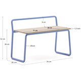 Kave Home Plava/u prirodnoj boji klupa Tinn – | shoptok.hr