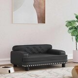 vidaXL Pasja postelja črna 70x45x30 cm umetno usnje | Shoptok.si