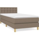  Box spring postelja z vzmetnico taupe 90x190 cm blago, (20892688) | Shoptok.si