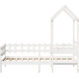  Dnevni krevet s krovom bez madraca bijeli 80x200cm masivno drvo | shoptok.hr