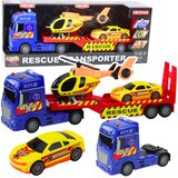  Spasilački set vozila na kamionu - plavo/crveno/žuti | Shoptok.si