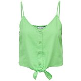 Only Topi & Bluze Top Caro Strap Linen - Summer Green Zelena Cene
