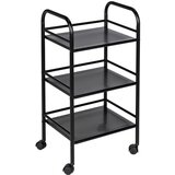 Wenko Crni metalni regal na kotačima 41x75 cm – | shoptok.hr