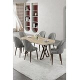 Hanah home trpezarijski set, 7 dijelova, siva Slike