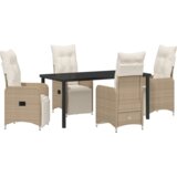  Set od 5 komada vrtne blagovaonice s jastučićima bež poli ratan | shoptok.hr