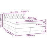 Box Spring krevet s madracem ružičasti 160x220 cm baršun | shoptok.hr