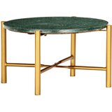 vidaXL Klubska mizica zelena 60x60x35 cm kamen z marmorno teksturo | Shoptok.si