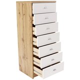 Mömax komoda 4-you new, bela, barva hrasta | Shoptok.si
