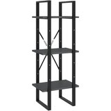 Maison Chic Knjižna omara - Knjižni regal 3-nadstropna siva 40x30x105 cm trdna borovina, (21726075) | Shoptok.si
