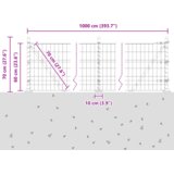 vidaXL Euro Ograda s 7 Flanširanih Stupova 0.6x10 m Galvanizirani Čelik | shoptok.hr