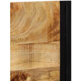 vidaXL Naglavna deska 120 cm trden mangov les in železo | Shoptok.si