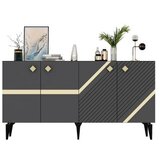 Hanah home iris - anthracite, gold anthracitegold console | ePonuda.com