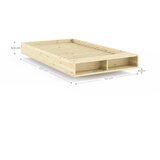 Karup Krevet od masivnog bora bez uzglavlja s podnicom 120x200 cm u prirodnoj boji Merge – | shoptok.hr