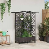  Povišeni krevet s mrežom i krovom Smeđa 124 x 40 x 129 cm PP - Smeđa 124 x 40 x 136 cm s krovom u obliku lukova (3 bočna mreža) | shoptok.hr