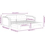 vidaXL Dnevni krevet na razvlačenje krem 90 x 200 cm od tkanine | shoptok.hr