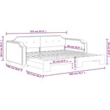 vidaXL Izvlečna dnevna postelja krem 90x200 cm blago | Shoptok.si