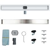 Tuš kanal 2-u-1 sa 360° sifonom Srebrno 80 cm | shoptok.hr