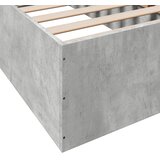 Okvir kreveta boja betona 75x190 cm od konstruiranog drva | shoptok.hr